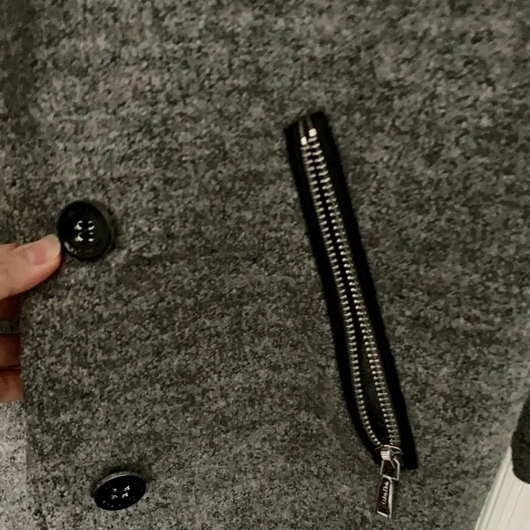 Calvin Klein boucle coat in GRAY